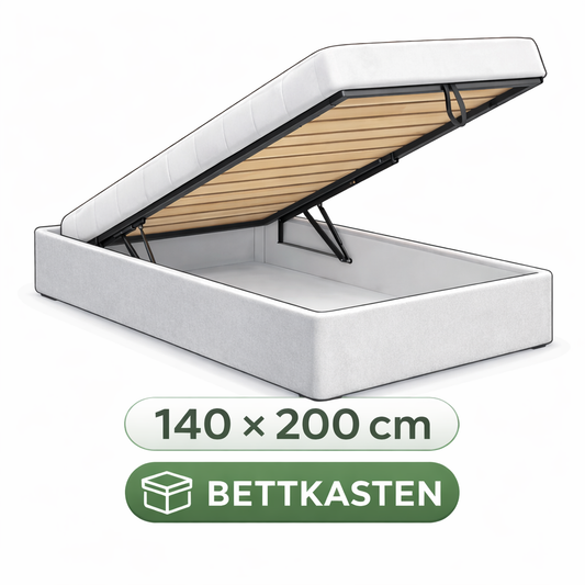 Polsterliege 140x200 mit Bettkasten entsorgen Berlin | Stauraumbett Abholung Festpreis